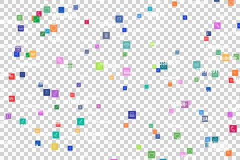 Multi colored computer icons Stock Illustration