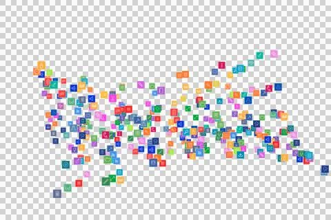 Multi colored computer icons Stockillustratie