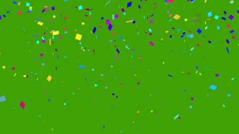 Multi-colored confetti exploding upward from the bottom Stock Footage 333830204
