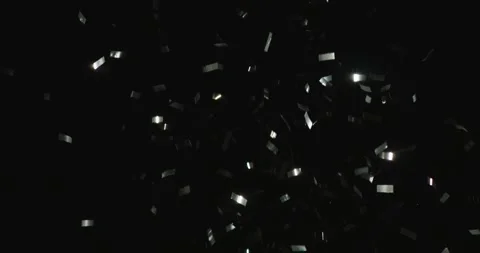 Multi colored Confetti explosion on black background Video stock 331988181