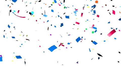 Multi-colored confetti falling, holiday abstract background Vidéo 46026297
