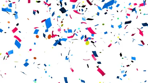 Multi-colored confetti falling, holiday abstract background Video stock 46026333