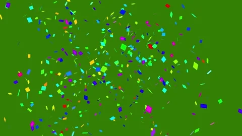Multi-colored confetti party poppers exploding from both sides Stock Footage 333830203