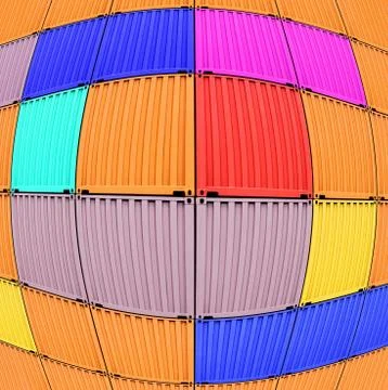 Multi-colored containers Stock Illustration