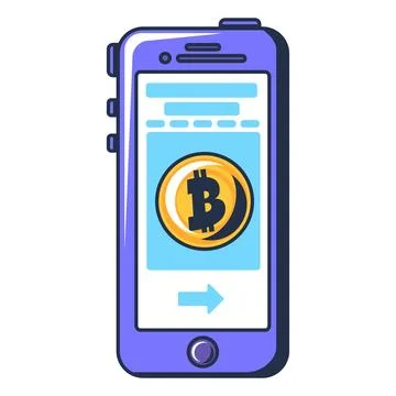 Multi Colored Cryptocurrency Mobile App Icon Illustrazione stock
