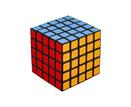 Multi-colored cube developing puzzle for inquisitive minds Stock Photos
