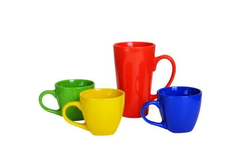 Multi-colored cups Stock Photos