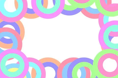 Multi colored cute polka dot and circle pattern background ,copyspace Stock Illustration