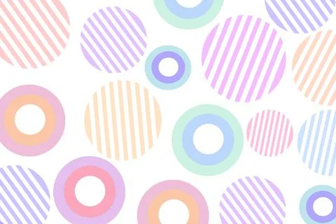 Multi colored cute polka dot and circle pattern background  Stock Illustration