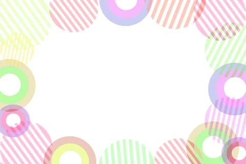 Multi colored cute polka dot and circle pattern background ,copyspace Stock Illustration