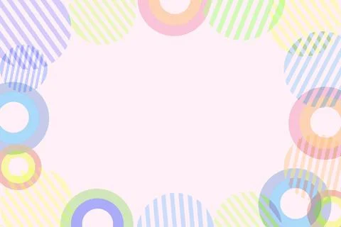 Multi colored cute polka dot and circle pattern background ,copyspace Stock Illustration