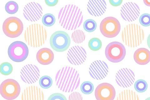 Multi colored cute polka dot and circle pattern background  Stock Illustration