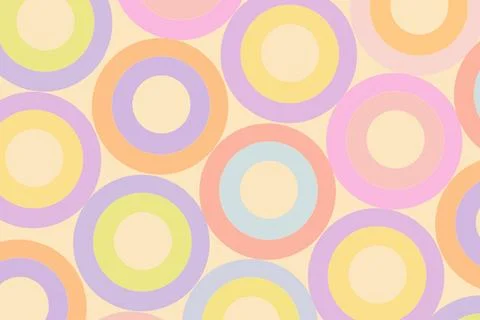Multi colored cute polka dot and circle pattern background  Stock Illustration