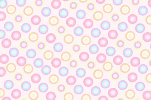 Multi colored cute polka dot and circle pattern background  Stock Illustration