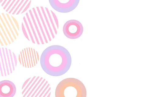 Multi colored cute polka dot and circle pattern background ,copyspace Stock Illustration
