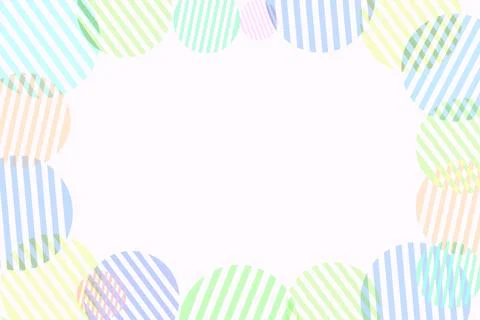 Multi colored cute polka dot and circle pattern background ,copyspace Stock Illustration