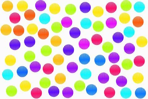 Multi colored cute polka dot and circle pattern background  Stock Illustration