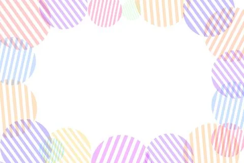 Multi colored cute polka dot and circle pattern background ,copyspace Stock Illustration