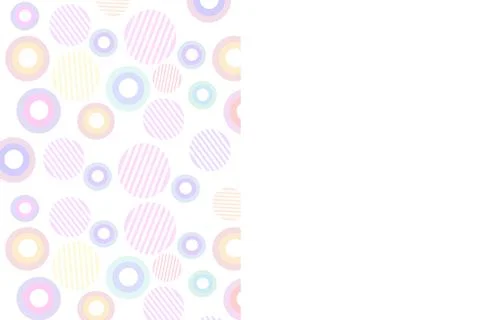 Multi colored cute polka dot and circle pattern background ,copyspace Stock Illustration