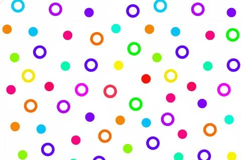 Multi colored cute polka dot and circle pattern background  Stock Illustration