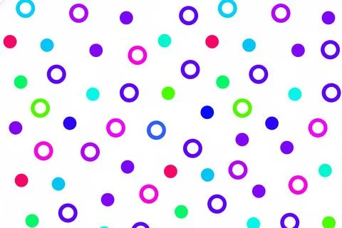 Multi colored cute polka dot and circle pattern background  Stock Illustration