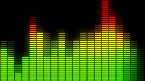 Multi-colored Digital audio VU meters - In 4k Vidéo 51819863
