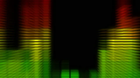 Multi-colored Digital audio VU meters with zoom effect - In 4k Stock Footage 54898443