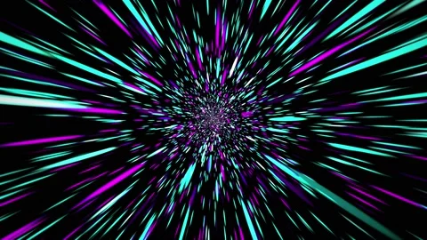 Multi-colored direct rays fly from the center in all directions Stock Footage 164023963