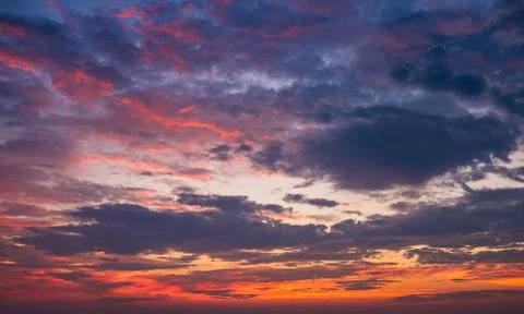 Multi colored dramatic sky Stock Photos