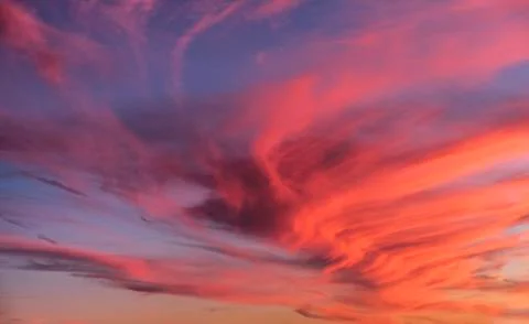 Multi colored dramatic sky Stock Photos