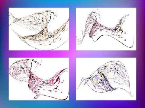 Multi-colored dust particles and debris, paint splashes, strokes are carried  Stock Illustration