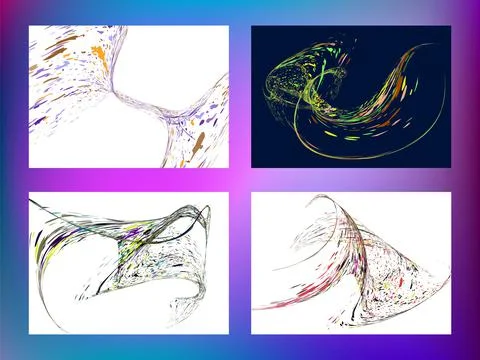 Multi-colored dust particles and debris, paint splashes, strokes are carried  Stockillustratie