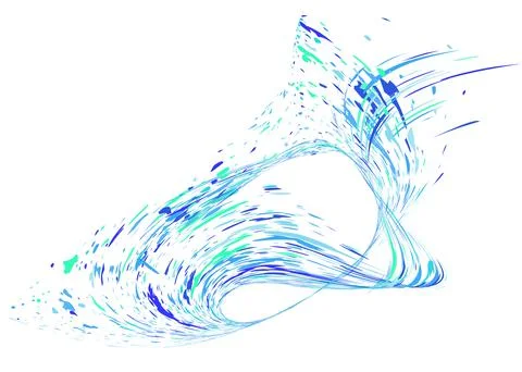Multi-colored dust particles and debris, paint splashes, strokes are carried  Stock Illustration
