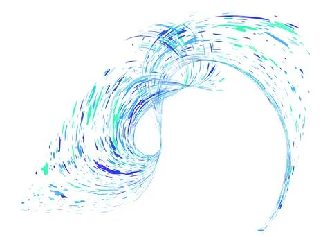 Multi-colored dust particles and debris, paint splashes, strokes are carried  Stock Illustration