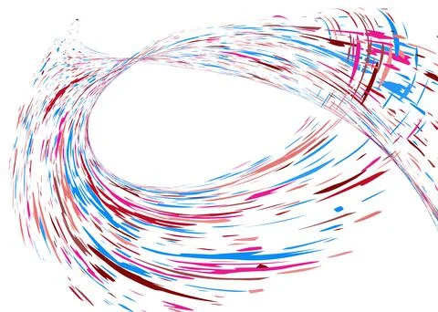 Multi-colored dust particles and debris, paint splashes, strokes are carried  Stock Illustration
