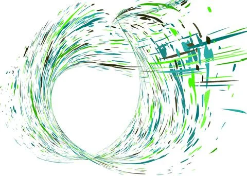 Multi-colored dust particles and debris, paint splashes, strokes are carried  Stock Illustration