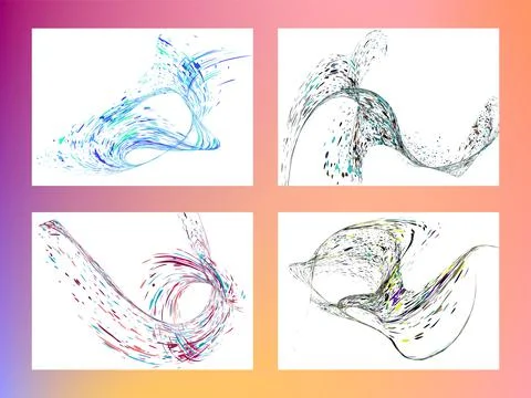 Multi-colored dust particles and debris, paint splashes, strokes are carried  Stock Illustration