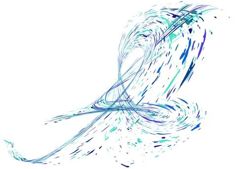 Multi-colored dust particles and debris, paint splashes, strokes are carried  Stock Illustration