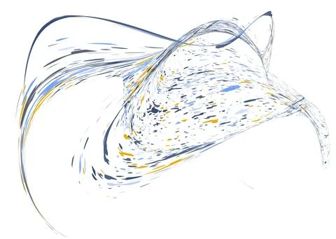 Multi-colored dust particles and debris, paint splashes, strokes are carried  Stock Illustration