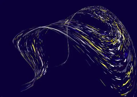 Multi-colored dust particles and debris, paint splashes, strokes are carried  Illustrazione stock