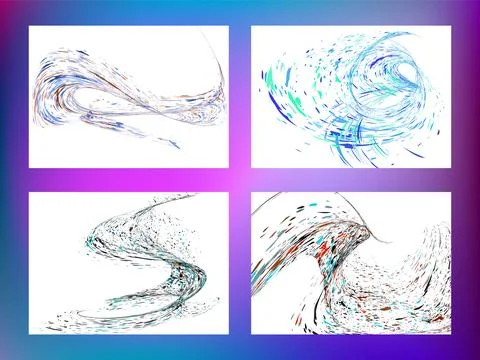 Multi-colored dust particles and debris, paint splashes, strokes are carrie.. Stock-Illustration