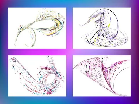 Multi-colored dust particles and debris, paint splashes, strokes are carrie.. Stock Illustration