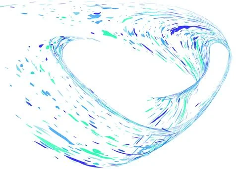 Multi-colored dust particles and debris, paint splashes, strokes are carried  Stock Illustration