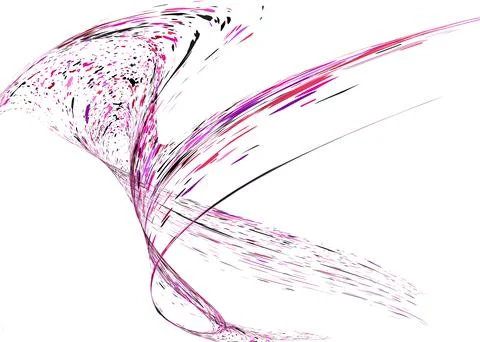 Multi-colored dust particles and debris, paint splashes, strokes are carried  Stock Illustration