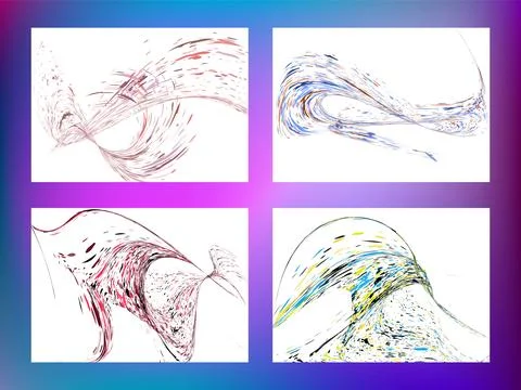 Multi-colored dust particles and debris, paint splashes, strokes are carrie.. Stock Illustration