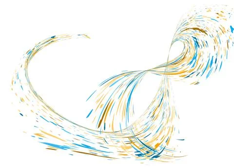 Multi-colored dust particles and debris, paint splashes, strokes are carried  Stock Illustration
