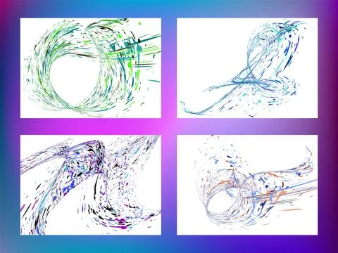 Multi-colored dust particles and debris, paint splashes, strokes are carrie.. Illustration