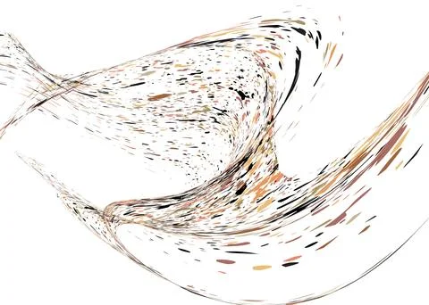 Multi-colored dust particles and debris, paint splashes, strokes are carried  Stock Illustration