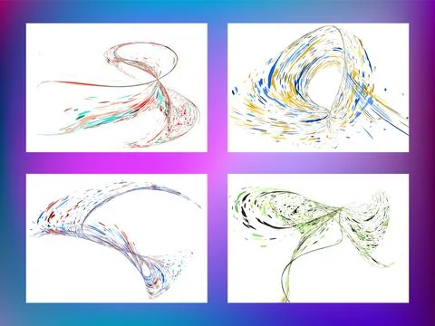 Multi-colored dust particles and debris, paint splashes, strokes are carrie.. Stock Illustration