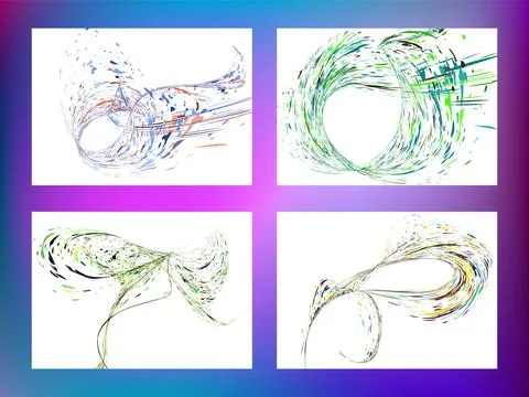 Multi-colored dust particles and debris, paint splashes, strokes are carrie.. Stock Illustration